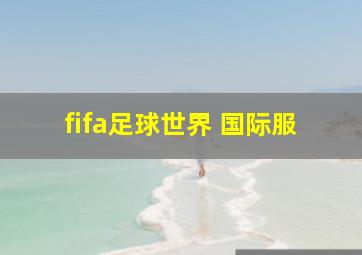 fifa足球世界 国际服